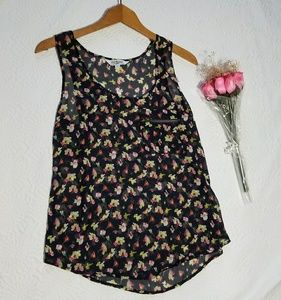 Tramp sheer black/flower top